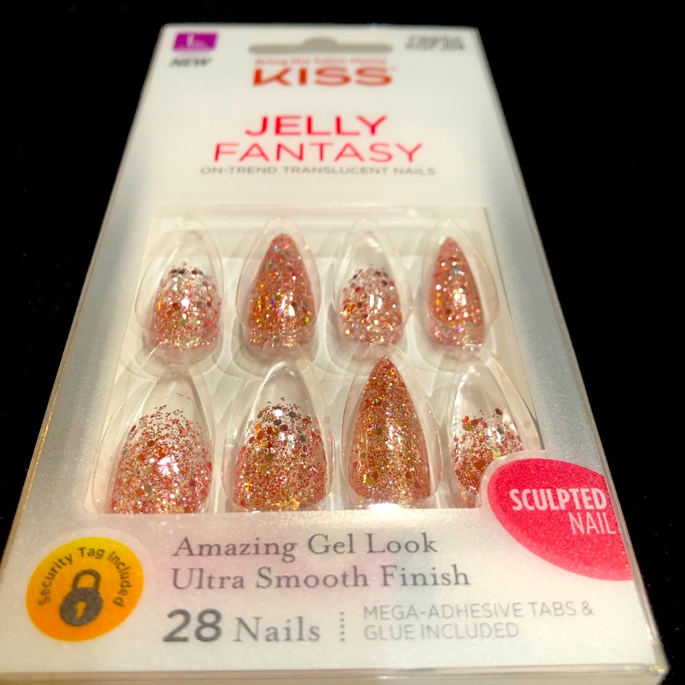 Nails: Kiss Press On Jelly Fantasy Translucent Nails